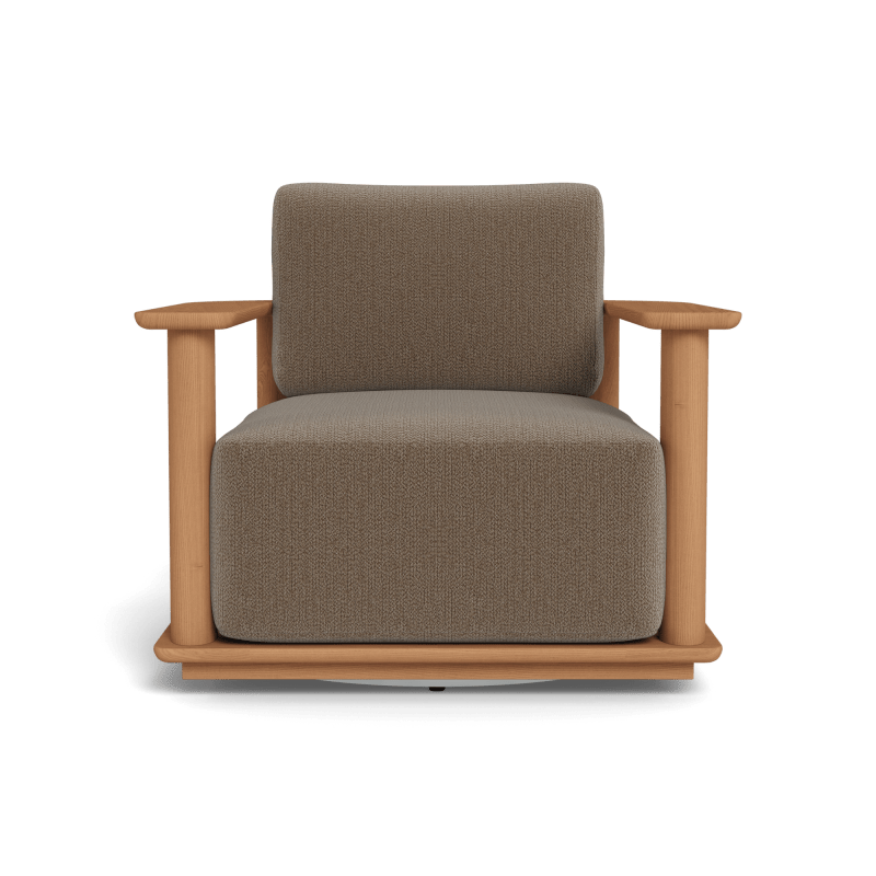 Newport Teak Barrel Swivel Lounge Chair