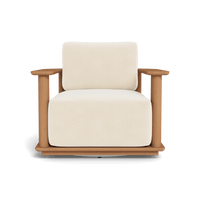 Newport Teak Barrel Swivel Lounge Chair