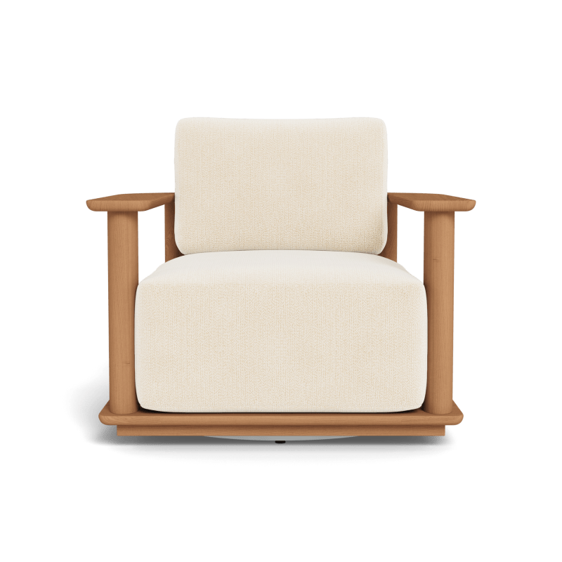 Newport Teak Barrel Swivel Lounge Chair