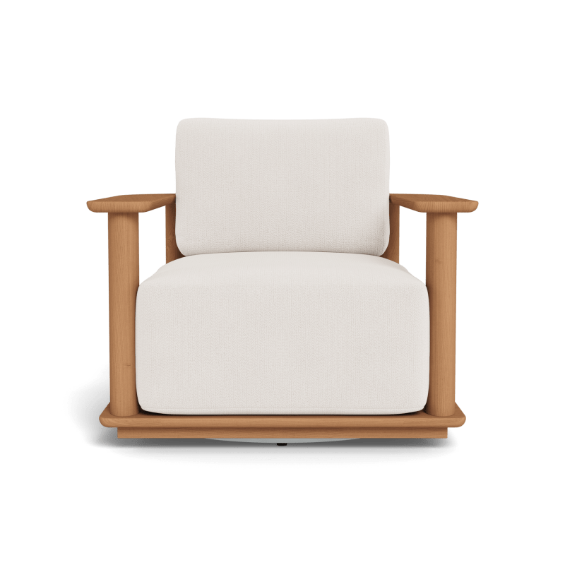 Newport Teak Barrel Swivel Lounge Chair
