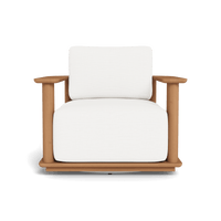 Newport Teak Barrel Swivel Lounge Chair
