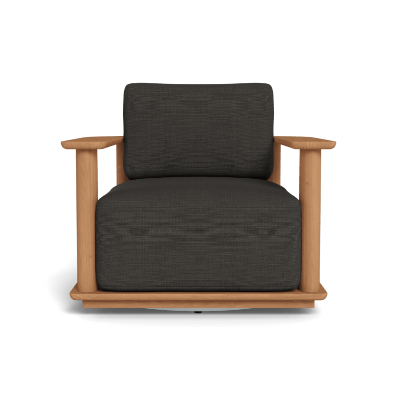 Newport Teak Barrel Swivel Lounge Chair