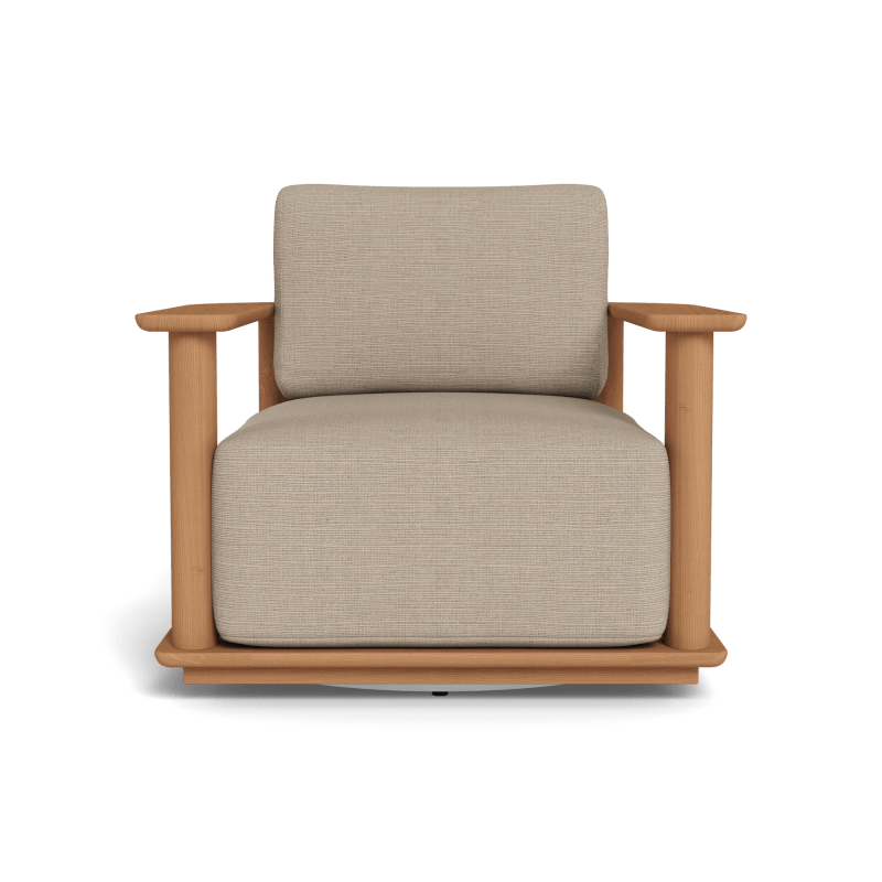 Newport Teak Barrel Swivel Lounge Chair