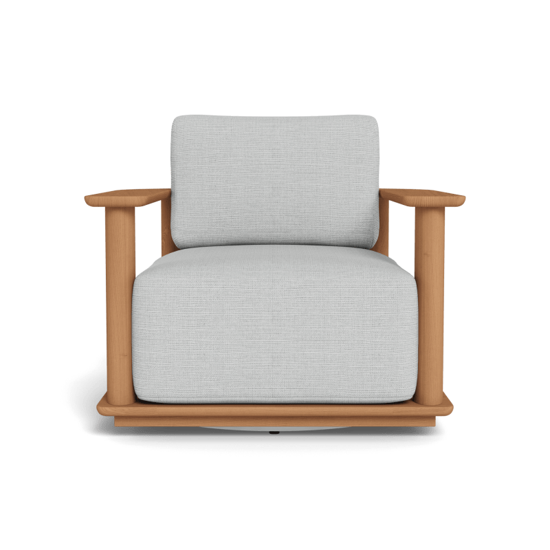 Newport Teak Barrel Swivel Lounge Chair