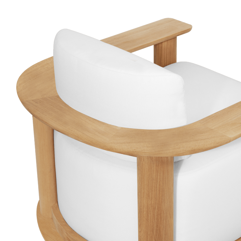 Newport Teak Barrel Swivel Lounge Chair