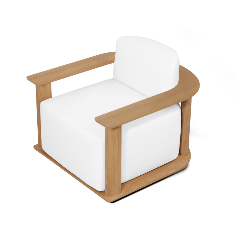 Newport Teak Barrel Swivel Lounge Chair