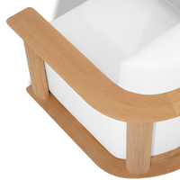 Newport Teak Barrel Swivel Lounge Chair