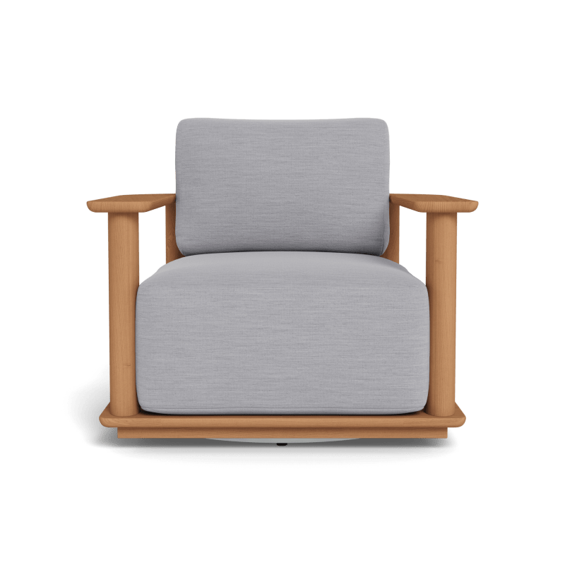 Newport Teak Barrel Swivel Lounge Chair