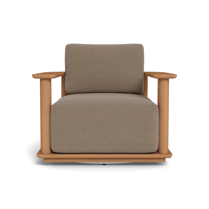 Newport Teak Barrel Swivel Lounge Chair