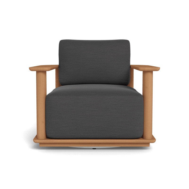 Newport Teak Barrel Swivel Lounge Chair