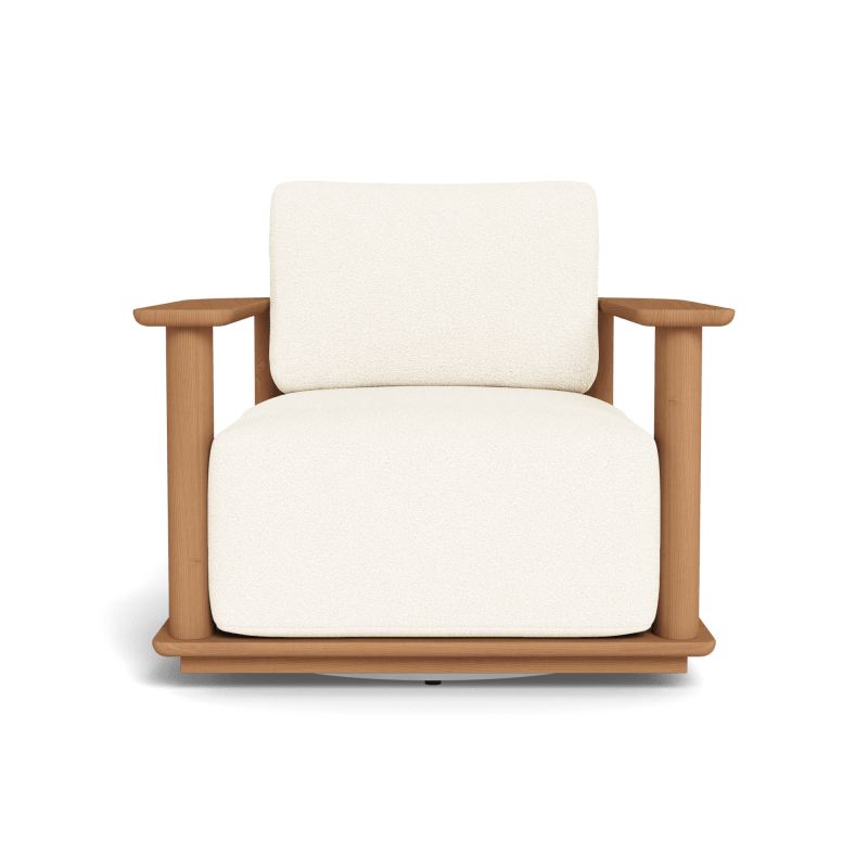 Newport Teak Barrel Swivel Lounge Chair