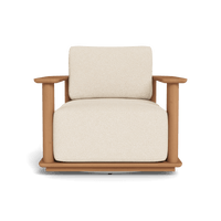 Newport Teak Barrel Swivel Lounge Chair