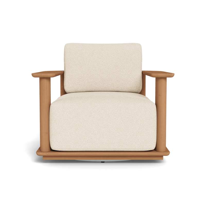 Newport Teak Barrel Swivel Lounge Chair