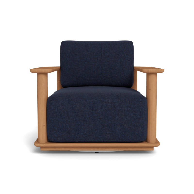 Newport Teak Barrel Swivel Lounge Chair