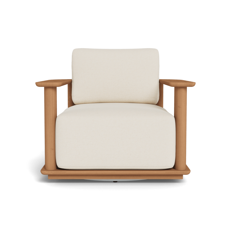 Newport Teak Barrel Swivel Lounge Chair