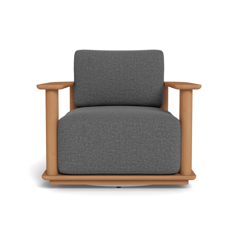 Newport Teak Barrel Swivel Lounge Chair