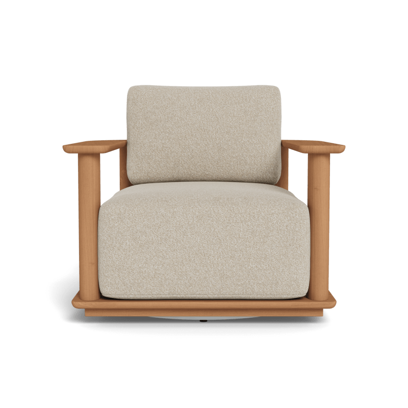Newport Teak Barrel Swivel Lounge Chair