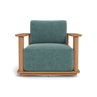 Newport Teak Barrel Swivel Lounge Chair