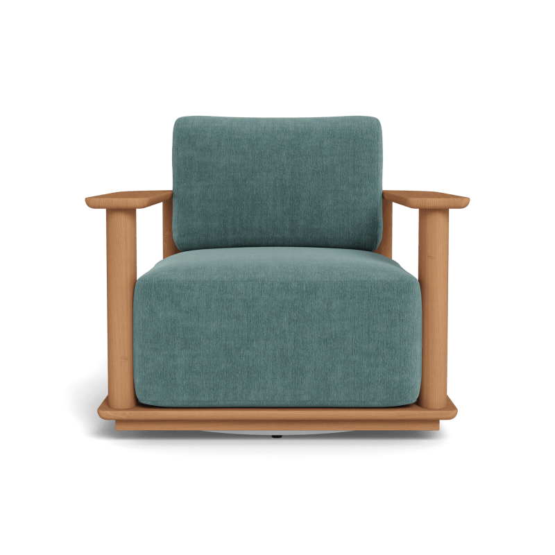 Newport Teak Barrel Swivel Lounge Chair
