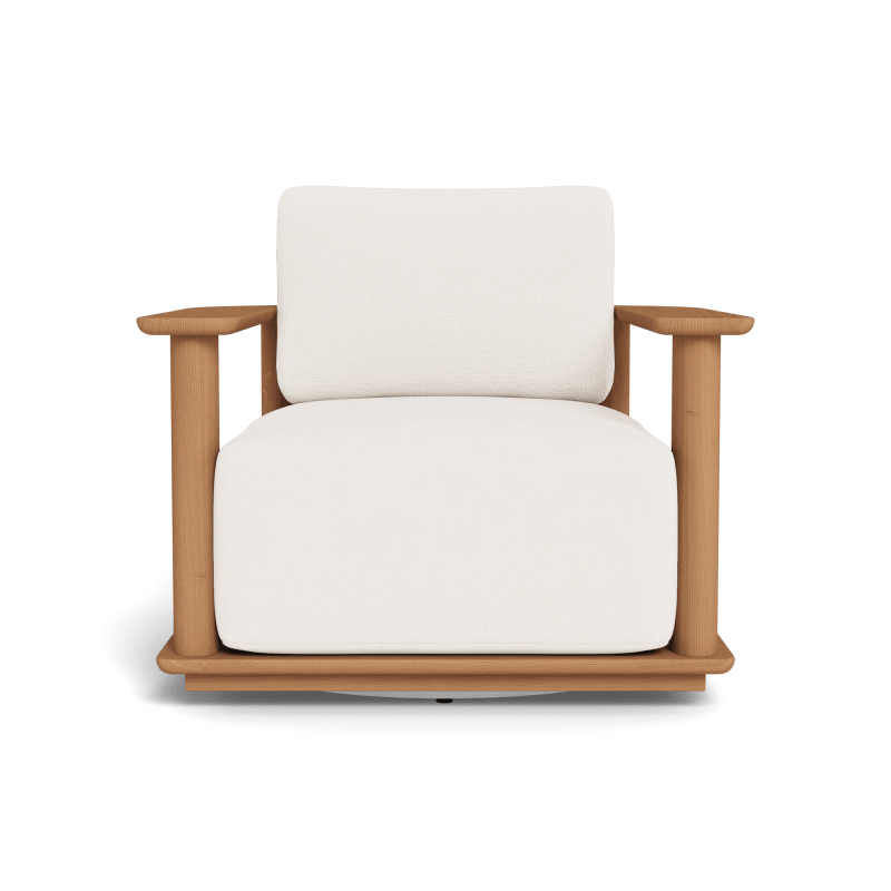 Newport Teak Barrel Swivel Lounge Chair