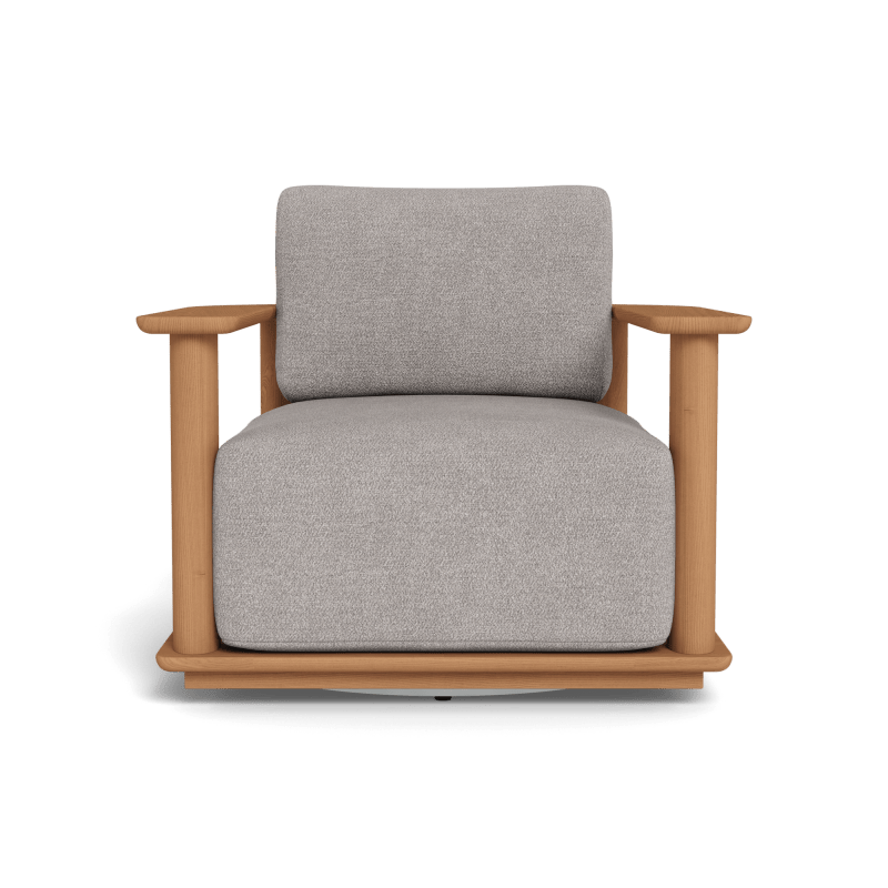 Newport Teak Barrel Swivel Lounge Chair