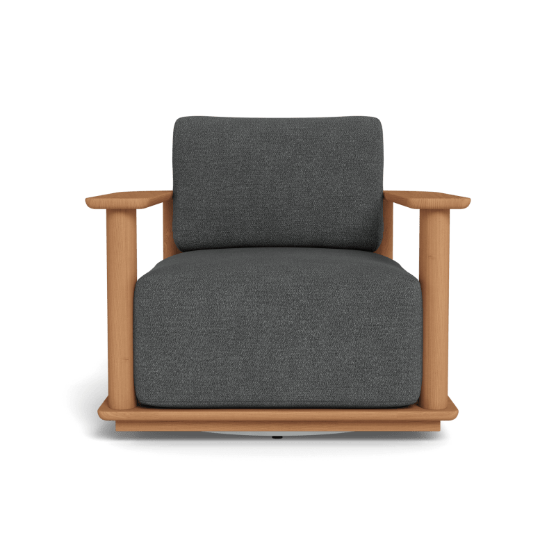 Newport Teak Barrel Swivel Lounge Chair