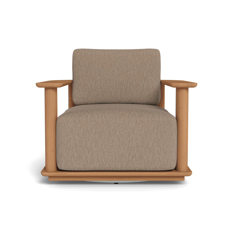 Newport Teak Barrel Swivel Lounge Chair