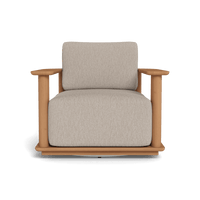 Newport Teak Barrel Swivel Lounge Chair