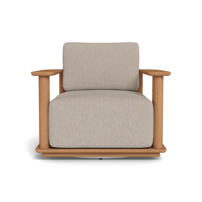 Newport Teak Barrel Swivel Lounge Chair