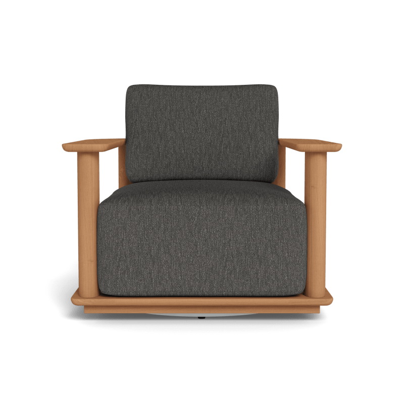 Newport Teak Barrel Swivel Lounge Chair