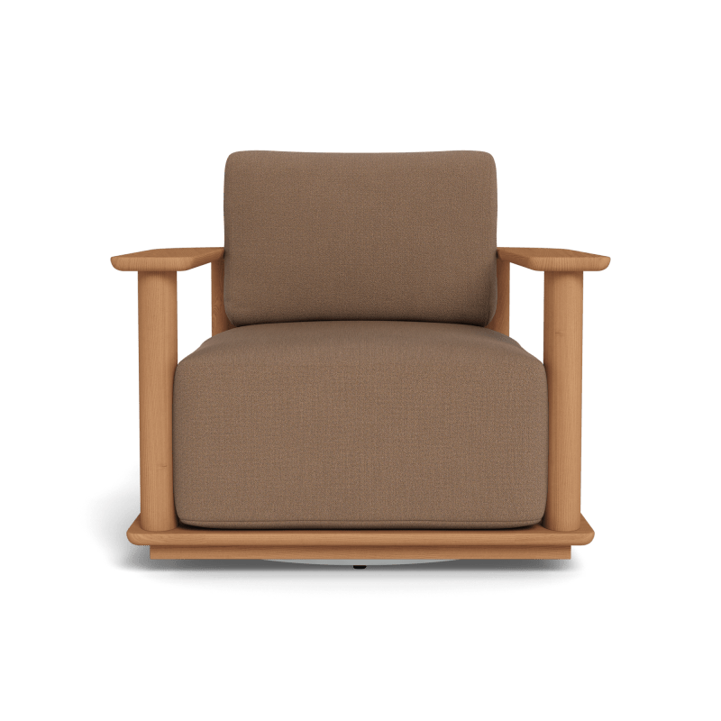 Newport Teak Barrel Swivel Lounge Chair