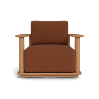 Newport Teak Barrel Swivel Lounge Chair