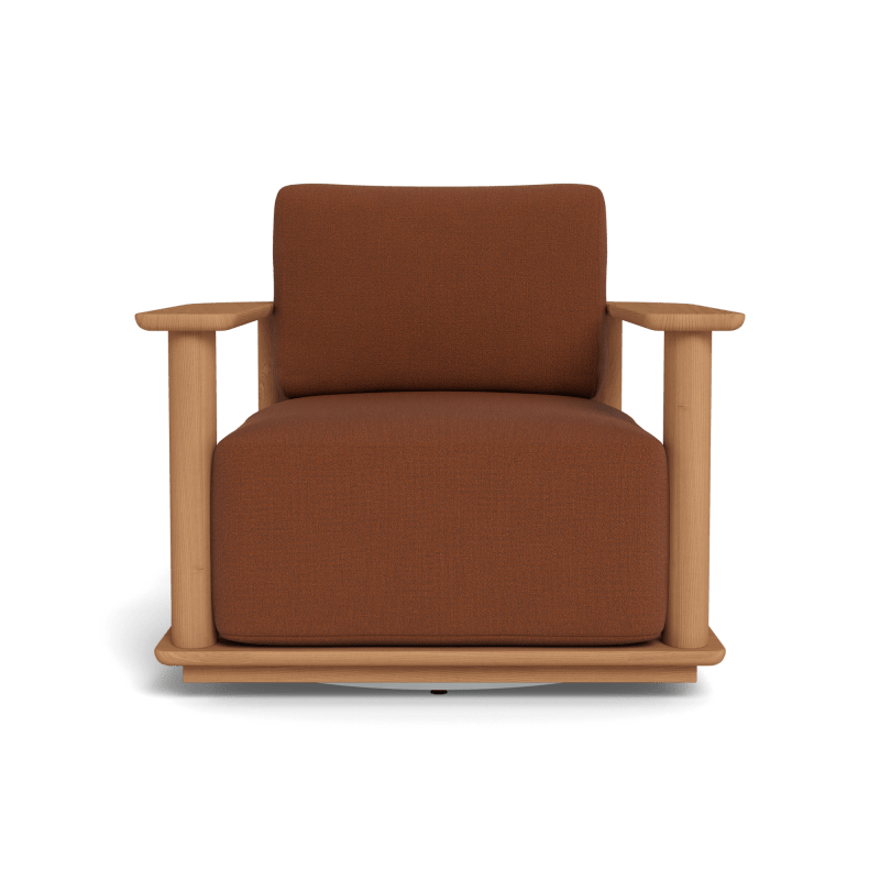 Newport Teak Barrel Swivel Lounge Chair
