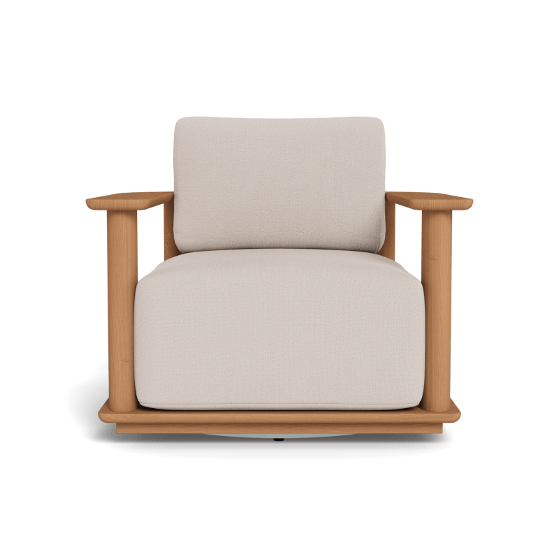 Newport Teak Barrel Swivel Lounge Chair