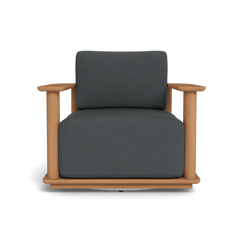 Newport Teak Barrel Swivel Lounge Chair