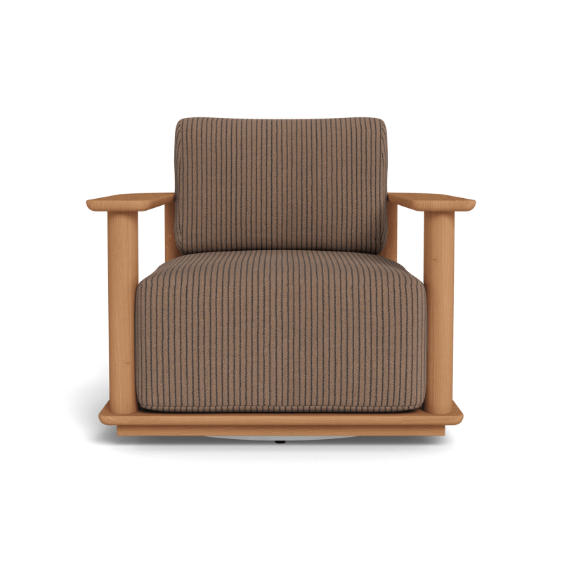 Newport Teak Barrel Swivel Lounge Chair