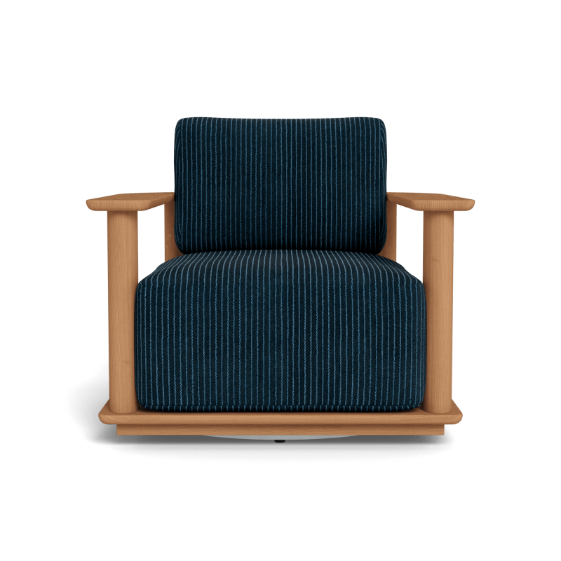 Newport Teak Barrel Swivel Lounge Chair