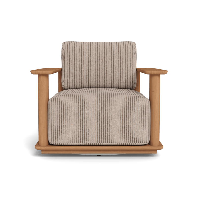 Newport Teak Barrel Swivel Lounge Chair