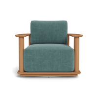 Newport Teak Barrel Swivel Lounge Chair