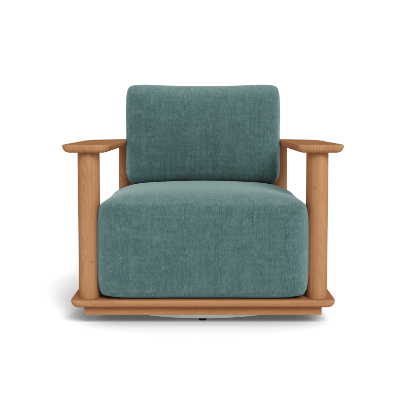 Newport Teak Barrel Swivel Lounge Chair