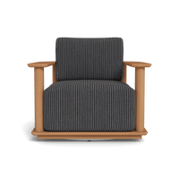 Newport Teak Barrel Swivel Lounge Chair