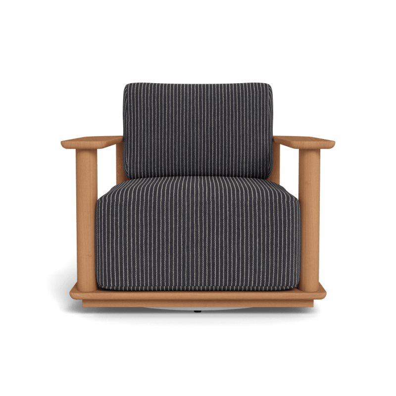 Newport Teak Barrel Swivel Lounge Chair