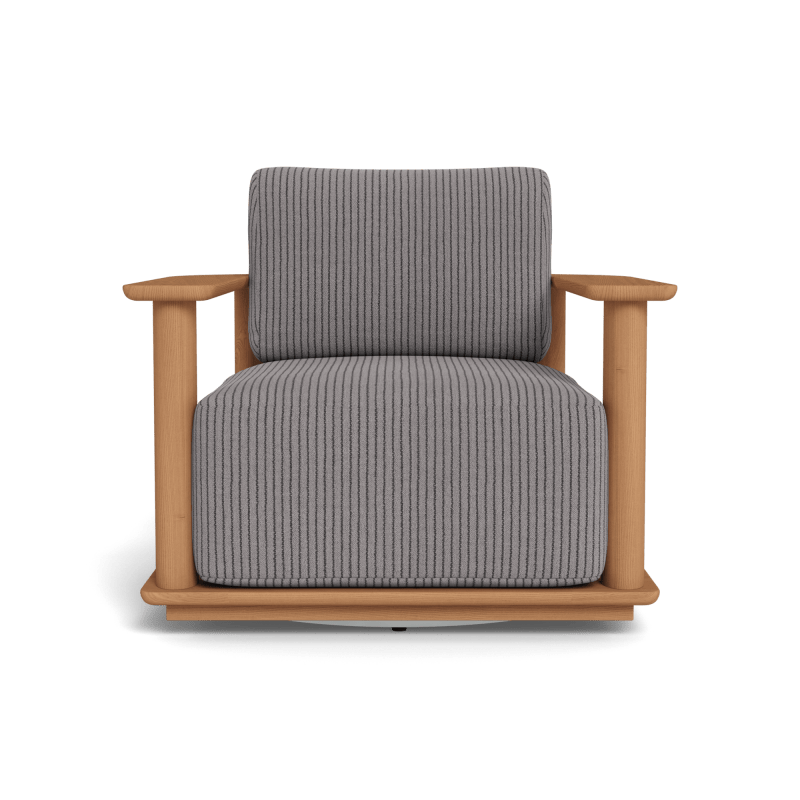 Newport Teak Barrel Swivel Lounge Chair