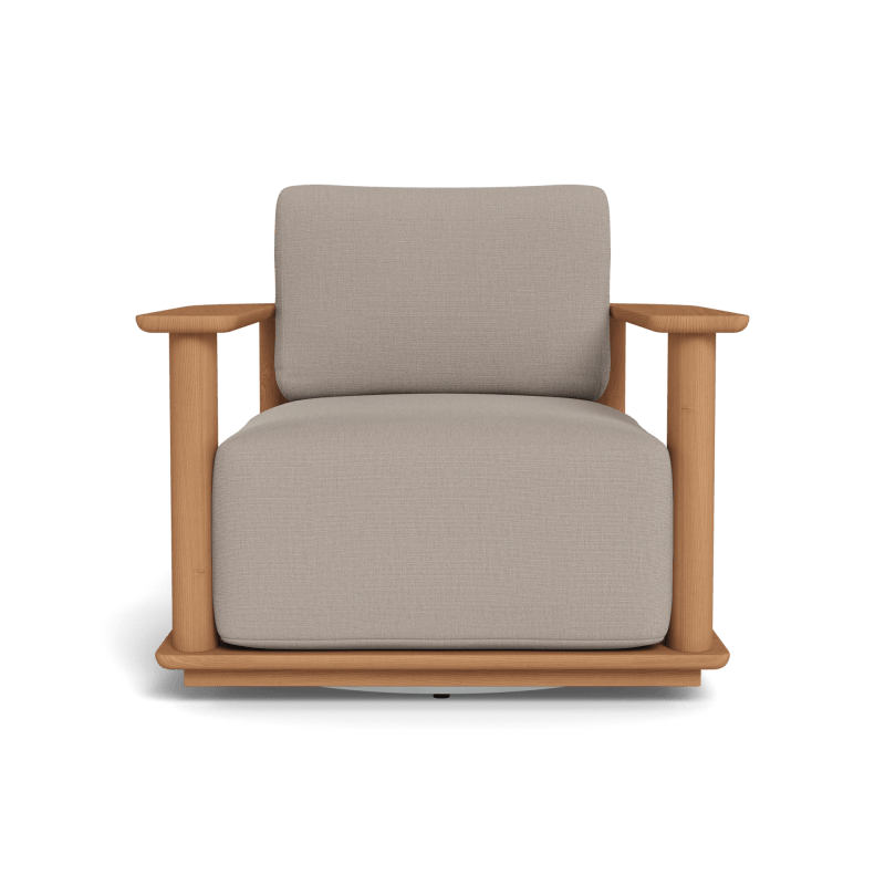 Newport Teak Barrel Swivel Lounge Chair
