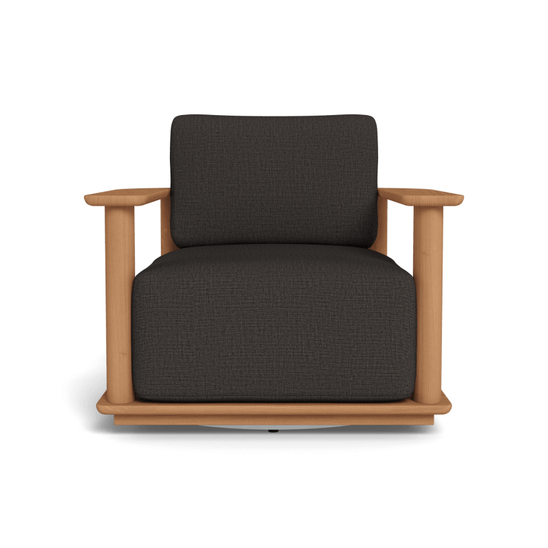 Newport Teak Barrel Swivel Lounge Chair