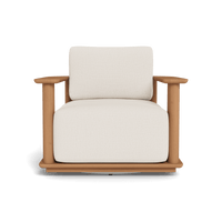 Newport Teak Barrel Swivel Lounge Chair