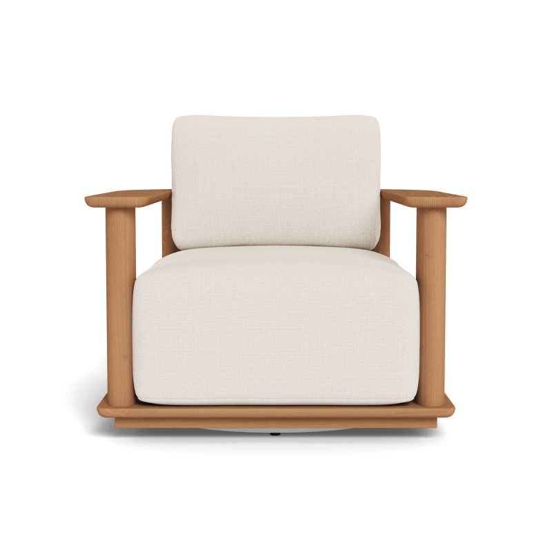 Newport Teak Barrel Swivel Lounge Chair