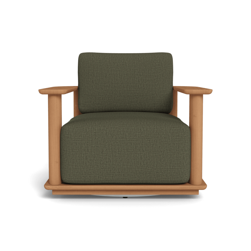 Newport Teak Barrel Swivel Lounge Chair
