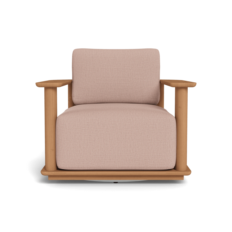 Newport Teak Barrel Swivel Lounge Chair