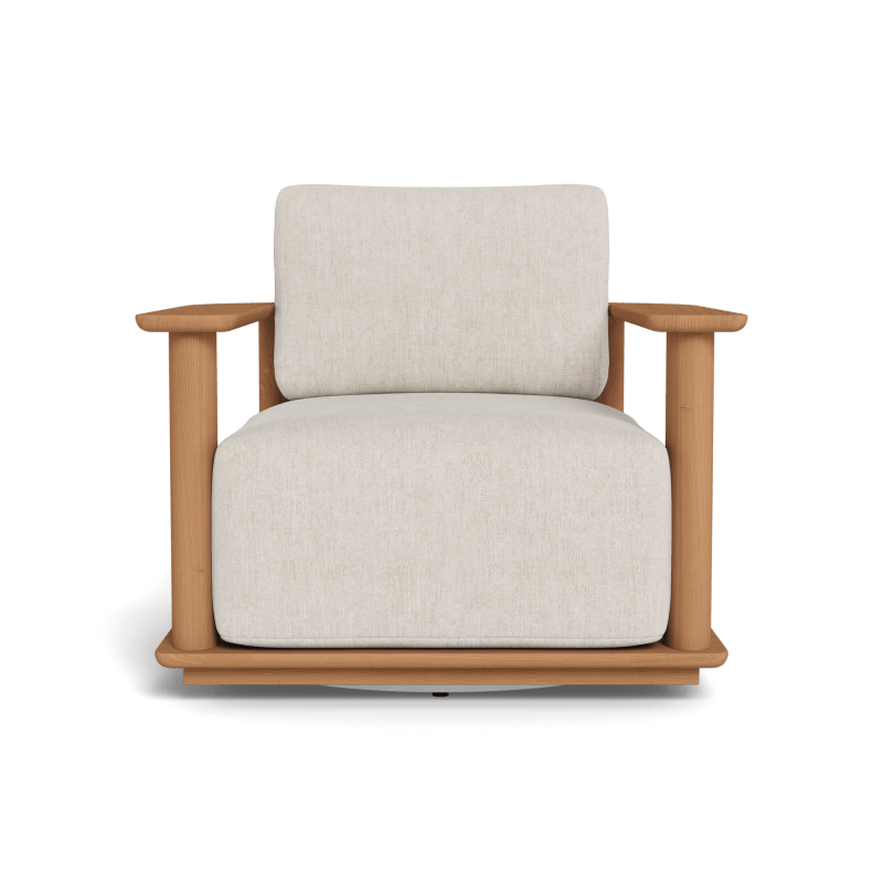 Newport Teak Barrel Swivel Lounge Chair